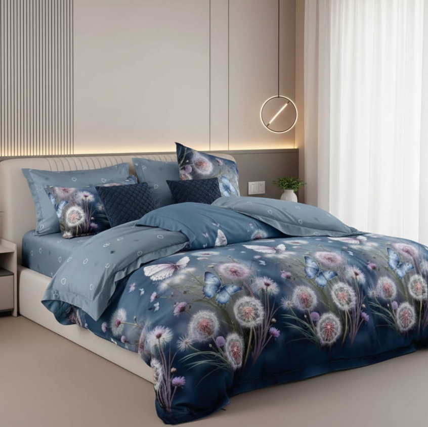 Lenjerie Finet 6 piese cu husă de pat pentru saltea de 160×200 și 180×200