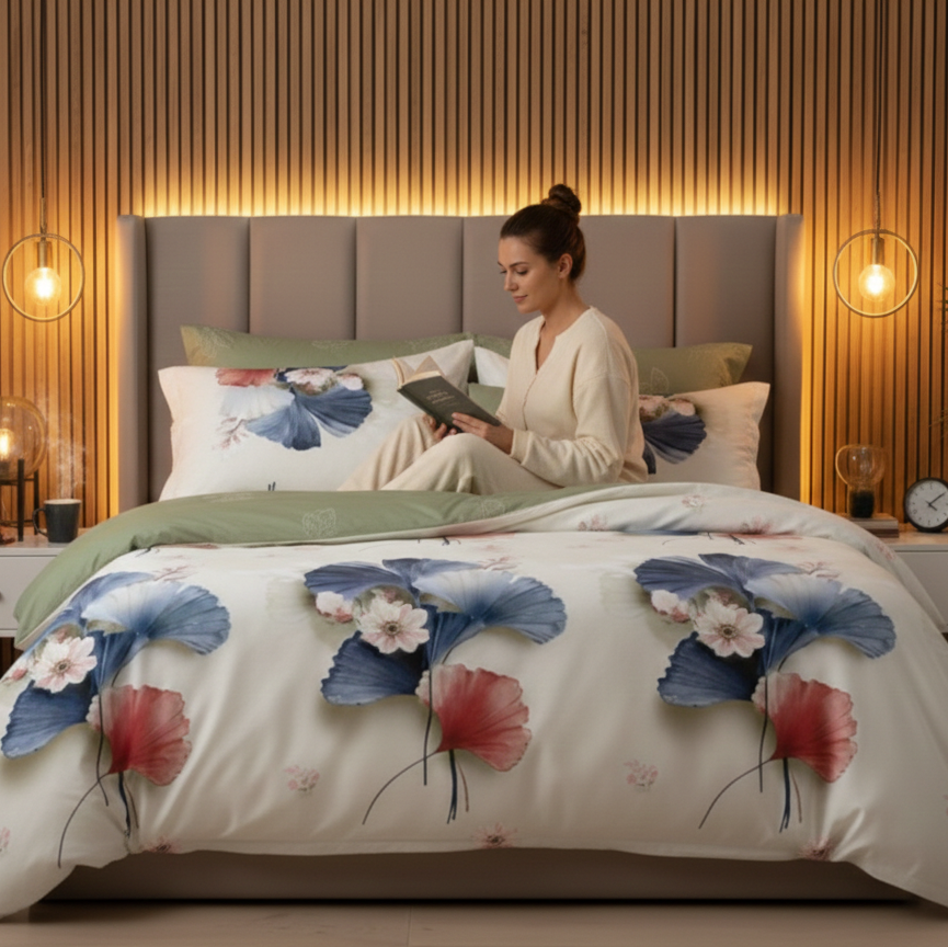 Lenjerie Finet 6 piese cu husă de pat pentru saltea de 160×200 și 180×200