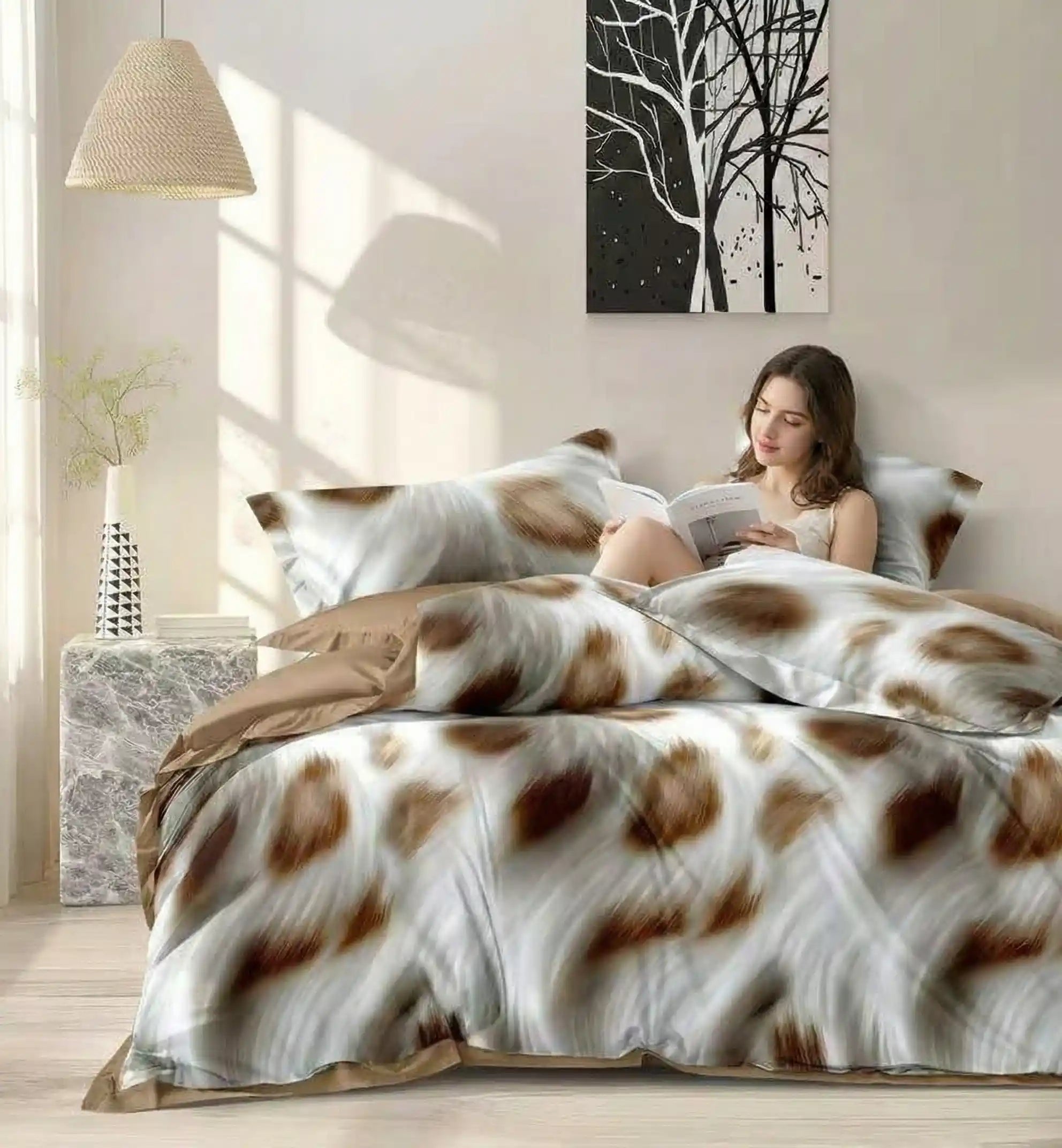 Lenjerie Finet 6 piese cu husă de pat pentru saltea de 160×200 și 180×200