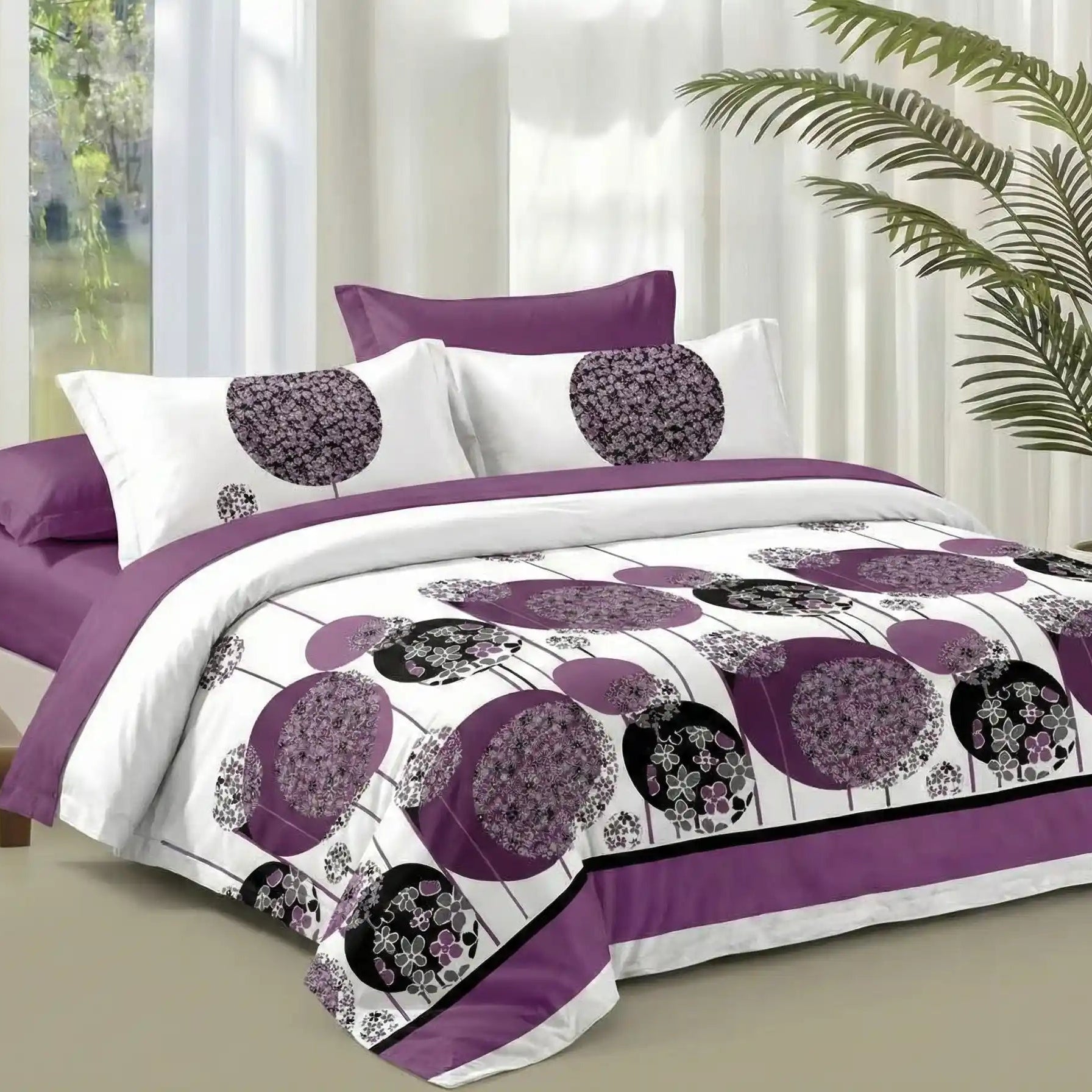 Lenjerie Finet 6 piese cu husă de pat pentru saltea de 160×200 și 180×200