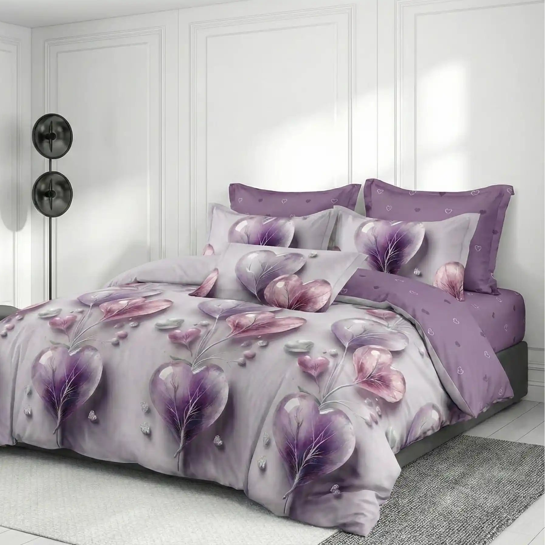 Lenjerie Finet 6 piese cu husă de pat pentru saltea de 160×200 și 180×200