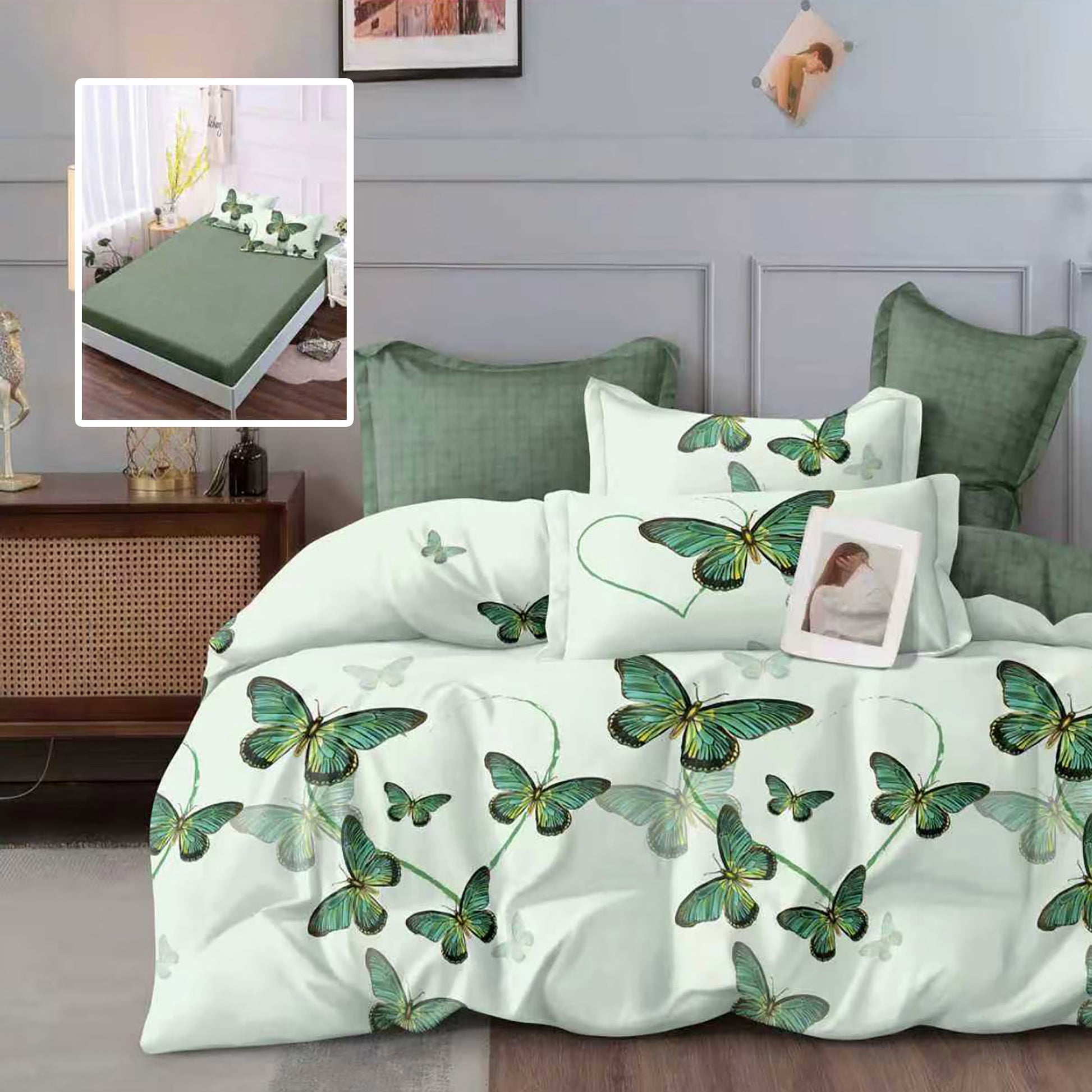 Lenjerie Finet 6 piese cu husă de pat pentru saltea de 160×200 și 180×200