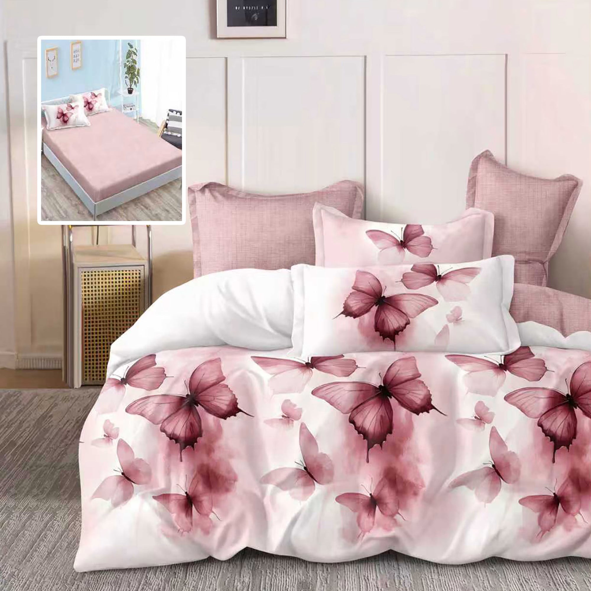 Lenjerie Finet 6 piese cu husă de pat pentru saltea de 160×200 și 180×200