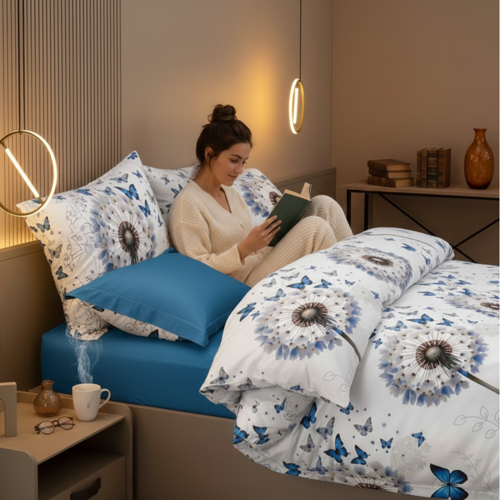 Lenjerie Finet 6 piese cu husă de pat pentru saltea de 160×200 și 180×200