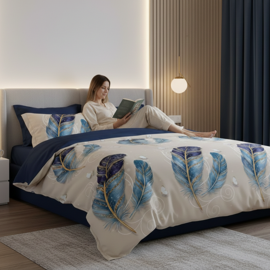 Lenjerie Finet 6 piese cu husă de pat pentru saltea de 160×200 și 180×200