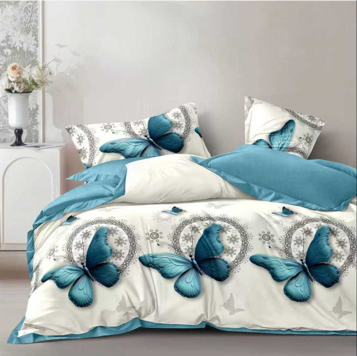 Lenjerie Finet 6 piese cu husă de pat pentru saltea de 160×200 și 180×200