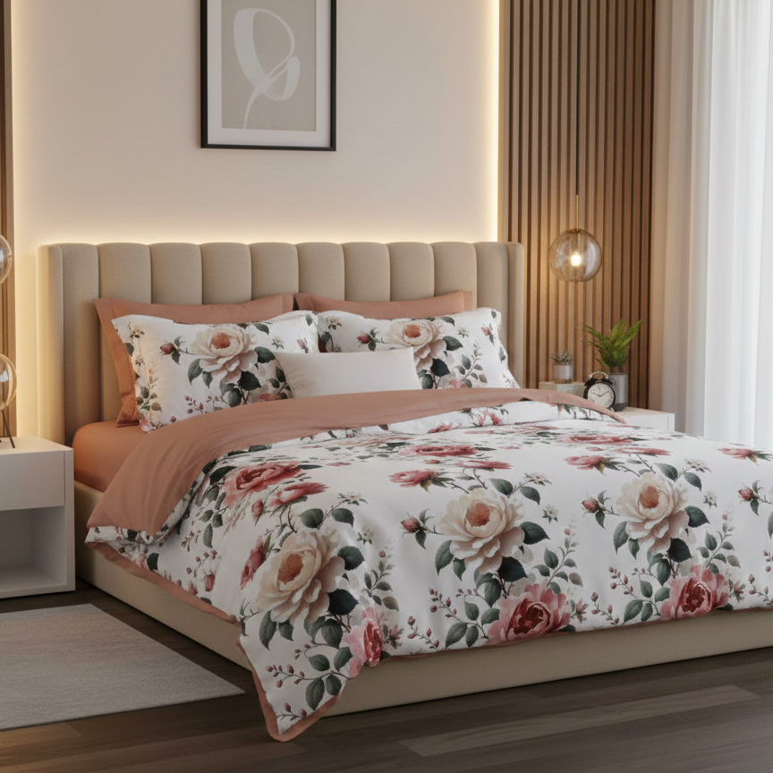 Lenjerie Finet 6 piese cu husă de pat pentru saltea de 160×200 și 180×200