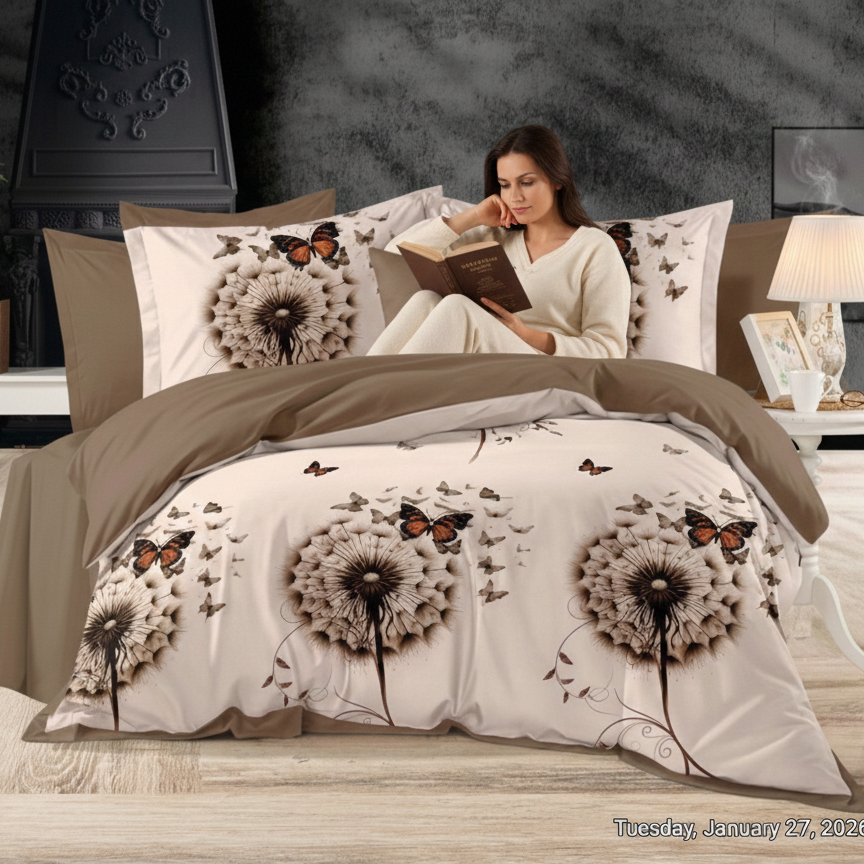 Lenjerie Finet 6 piese cu husă de pat pentru saltea de 160×200 și 180×200