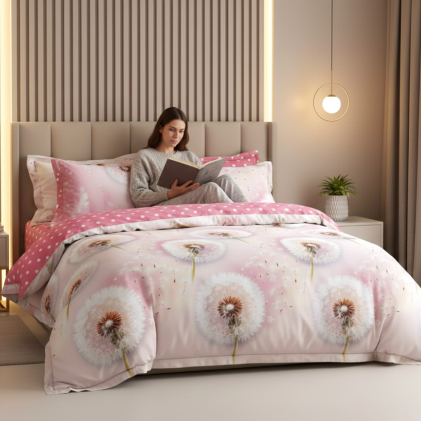 Lenjerie Finet 6 piese cu husă de pat pentru saltea de 160×200 și 180×200