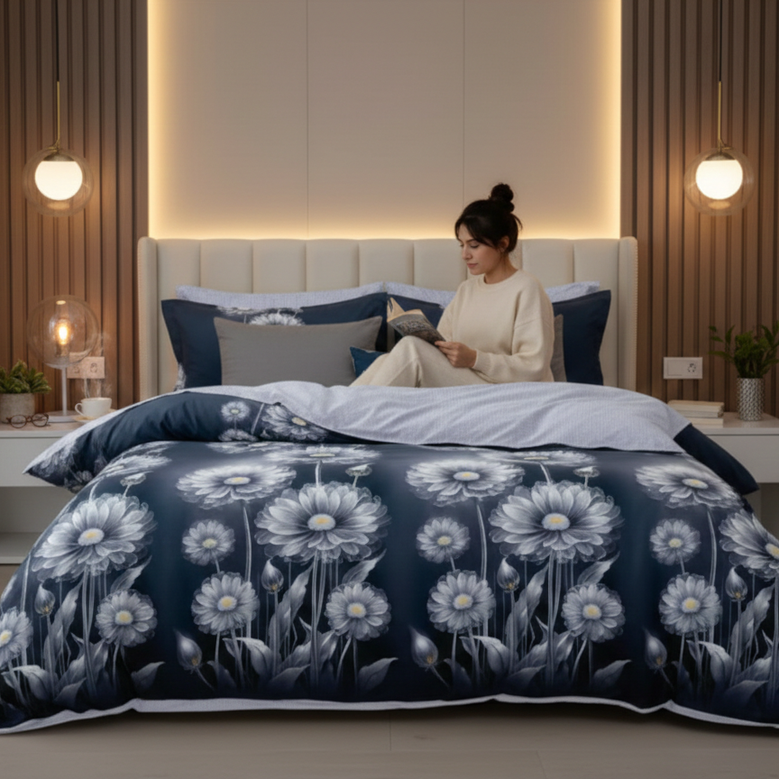 Lenjerie Finet 6 piese cu husă de pat pentru saltea de 160×200 și 180×200