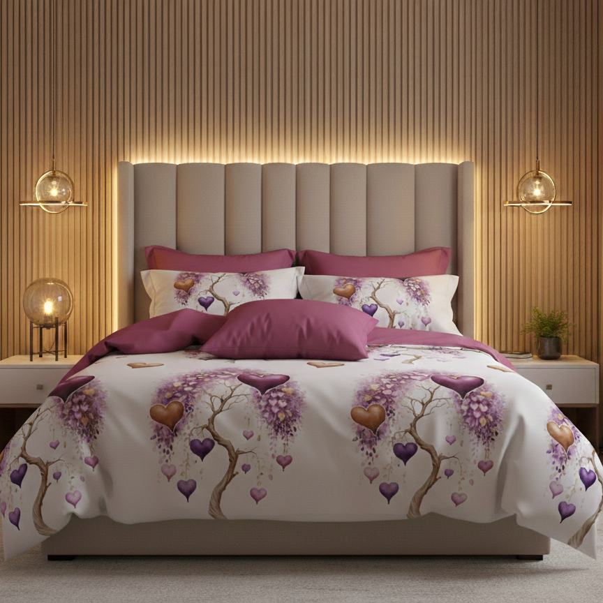 Lenjerie Finet 6 piese cu husă de pat pentru saltea de 160×200 și 180×200