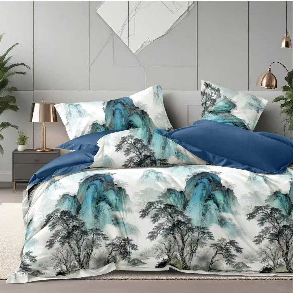 Lenjerie Finet 6 piese cu husă de pat pentru saltea de 160×200 și 180×200