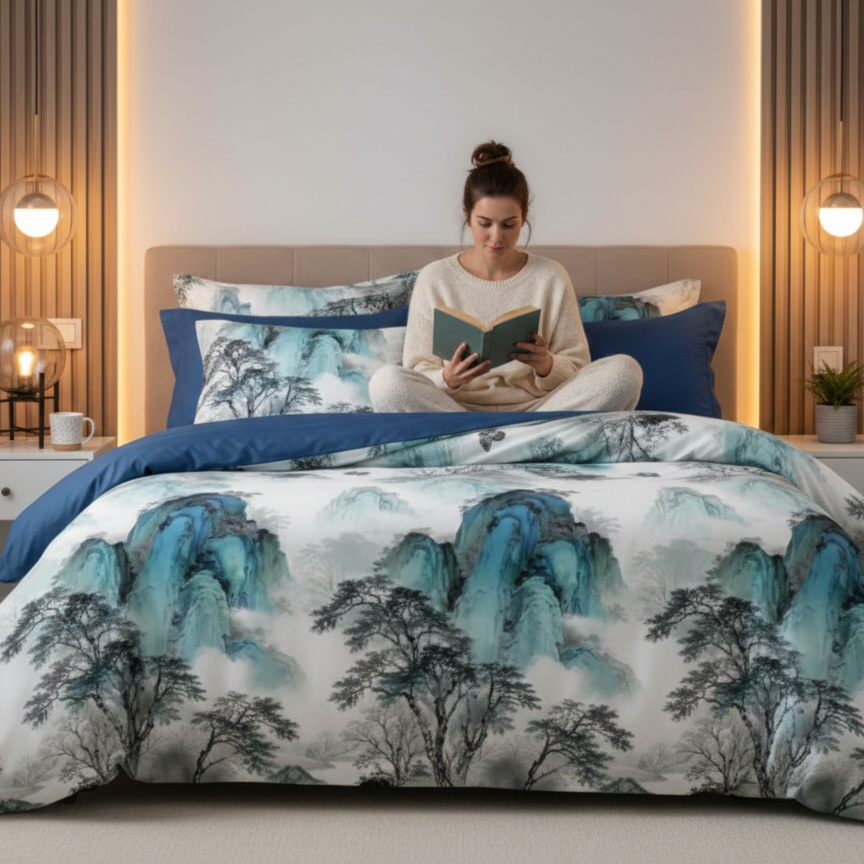 Lenjerie Finet 6 piese cu husă de pat pentru saltea de 160×200 și 180×200