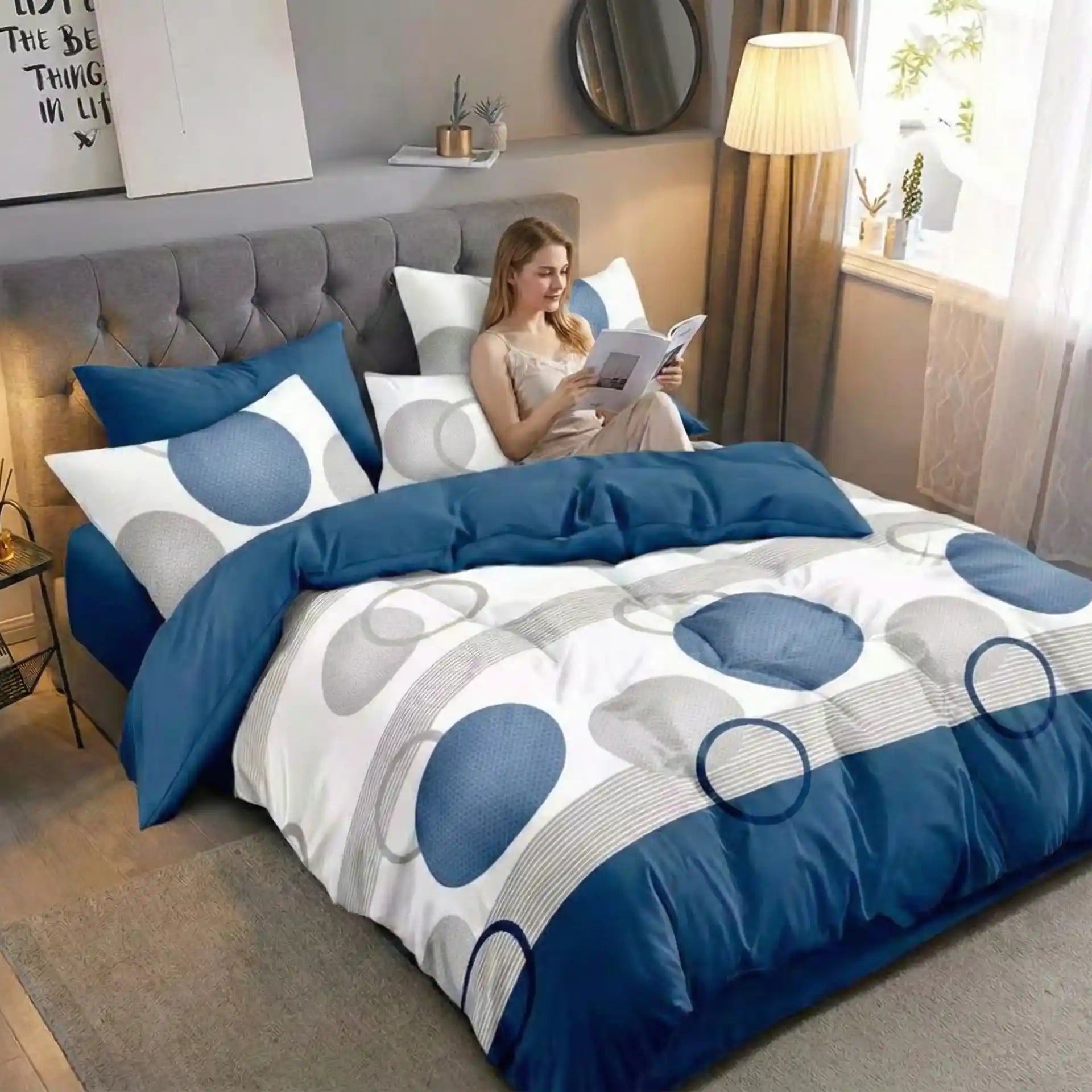 Lenjerie Finet 6 piese cu husă de pat pentru saltea de 160×200 și 180×200