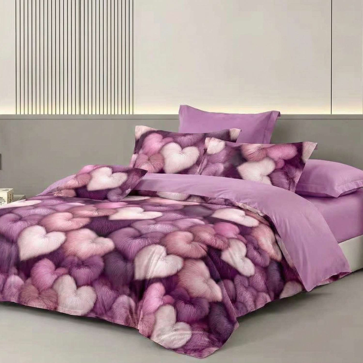 Lenjerie Finet 6 piese cu husă de pat pentru saltea de 160×200 și 180×200