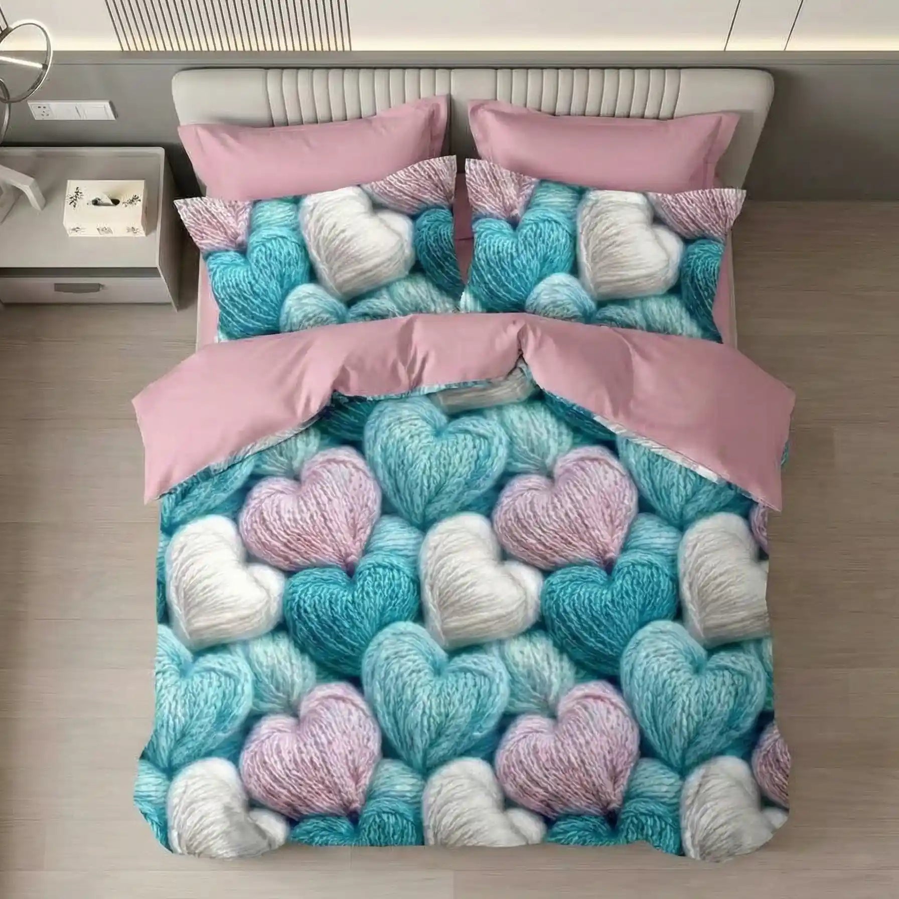 Lenjerie Finet 6 piese cu husă de pat pentru saltea de 160×200 și 180×200