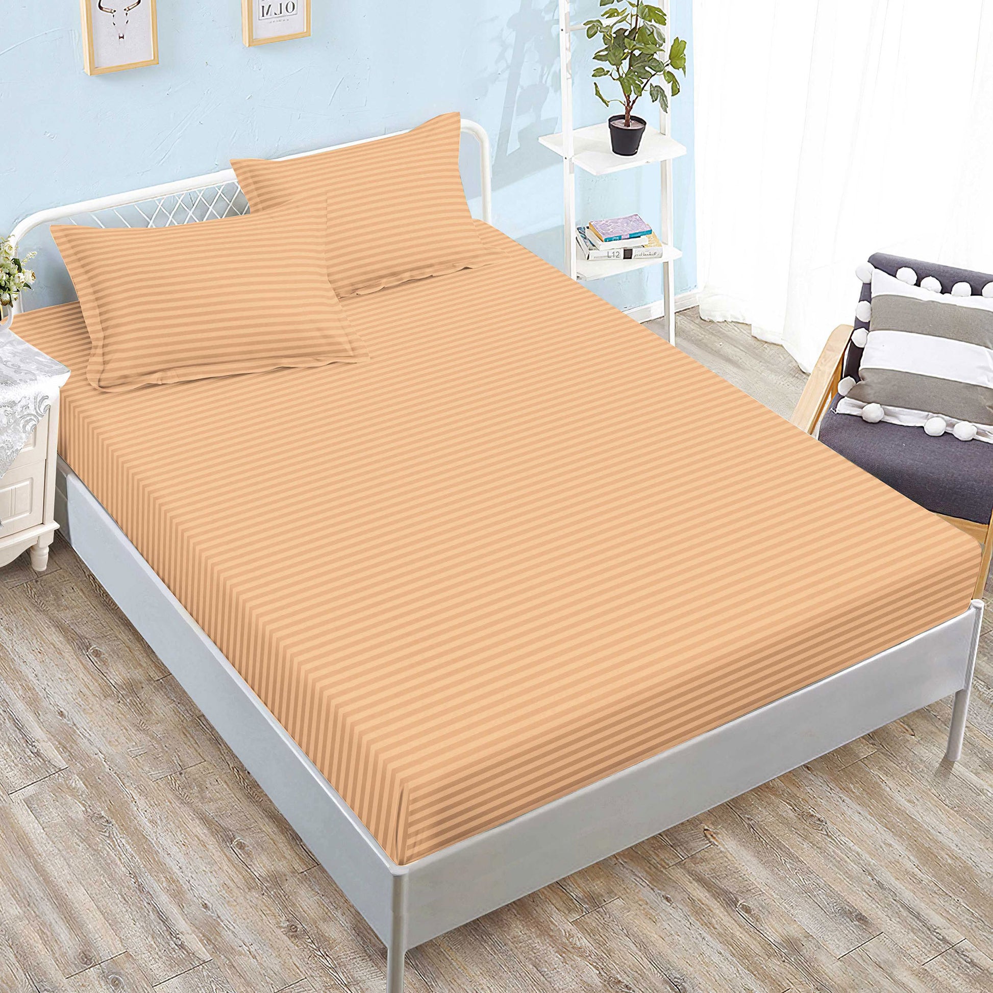 Husă damasc policoton universală, pentru saltea de 160x200cm / 180x200cm, cu două fețe de pernă